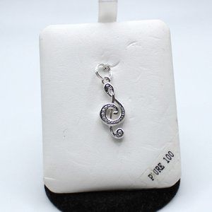 Sterling Silver Musical Note .925 Charm Pendant
